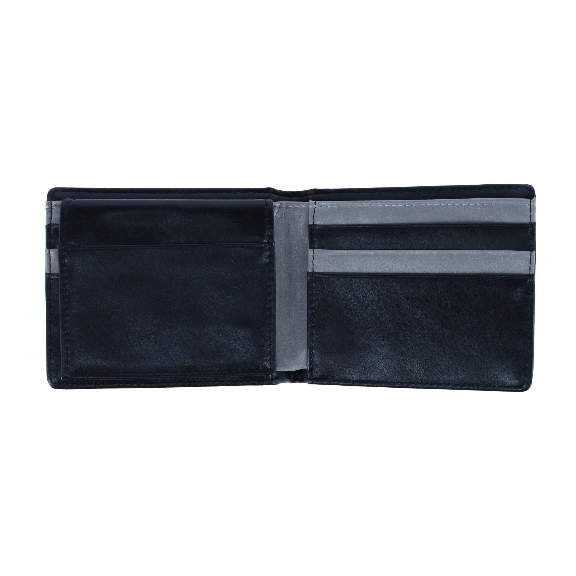 Buxton Men's RFID Distressed Vegan Leather Bifold Wallet - Black