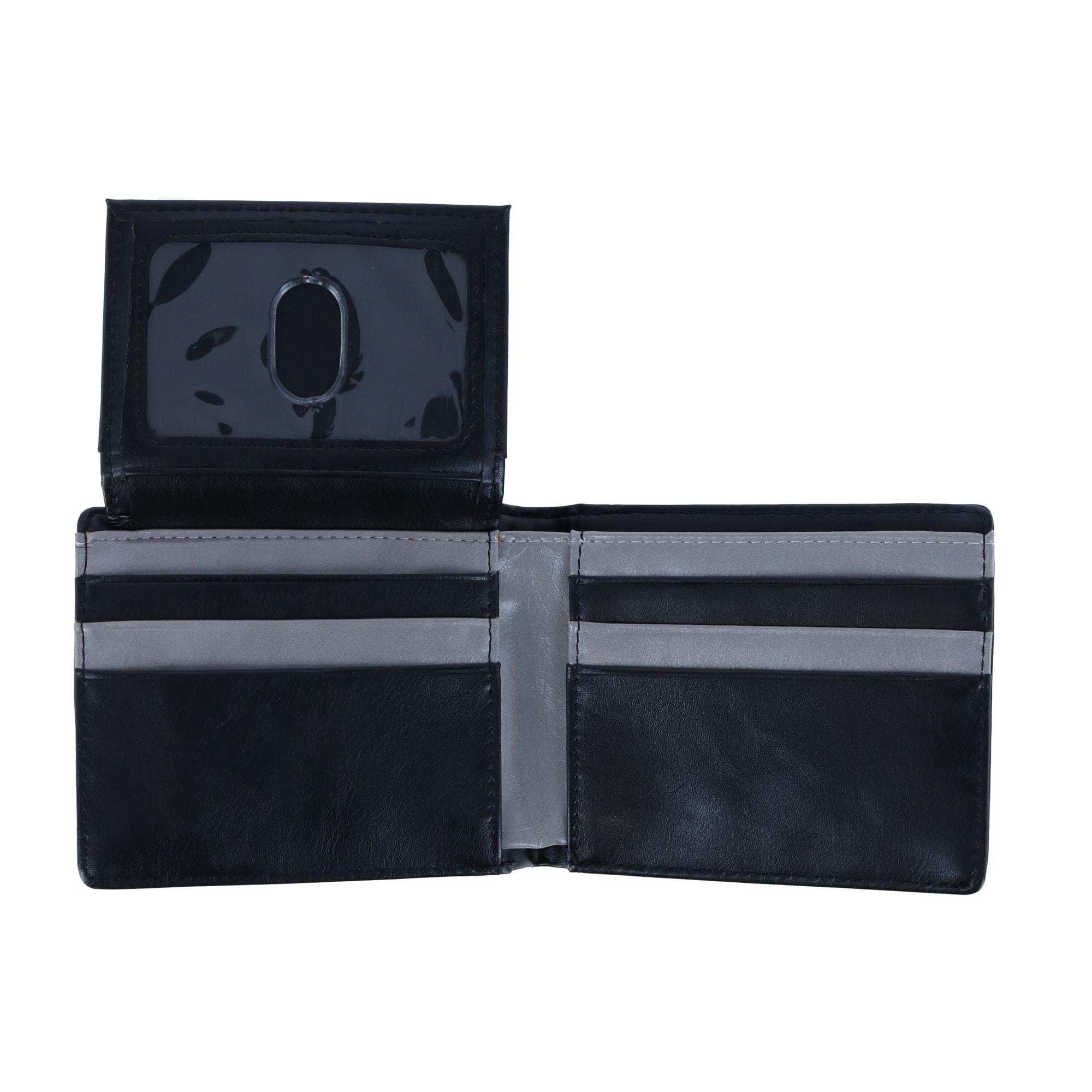 Buxton Men's RFID Distressed Vegan Leather Bifold Wallet - Black