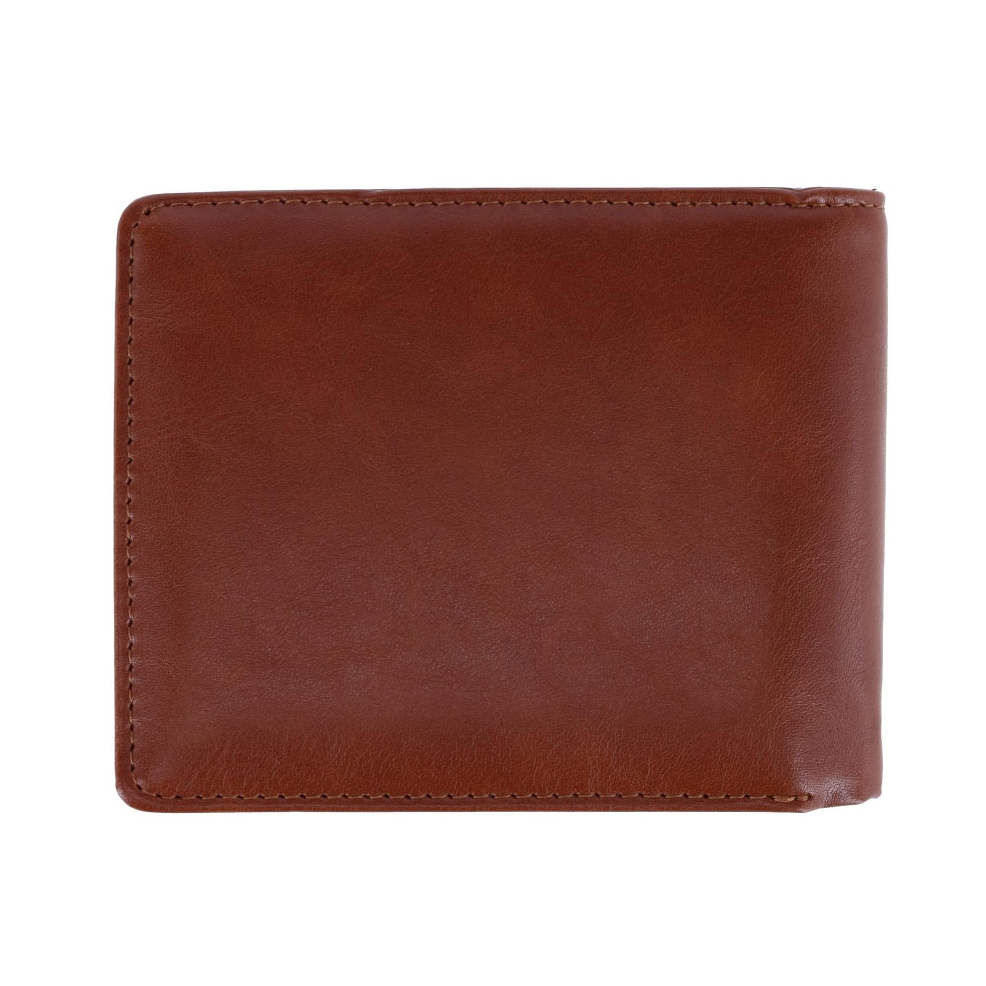 Buxton Men's RFID Distressed Vegan Leather Bifold Wallet - Tan