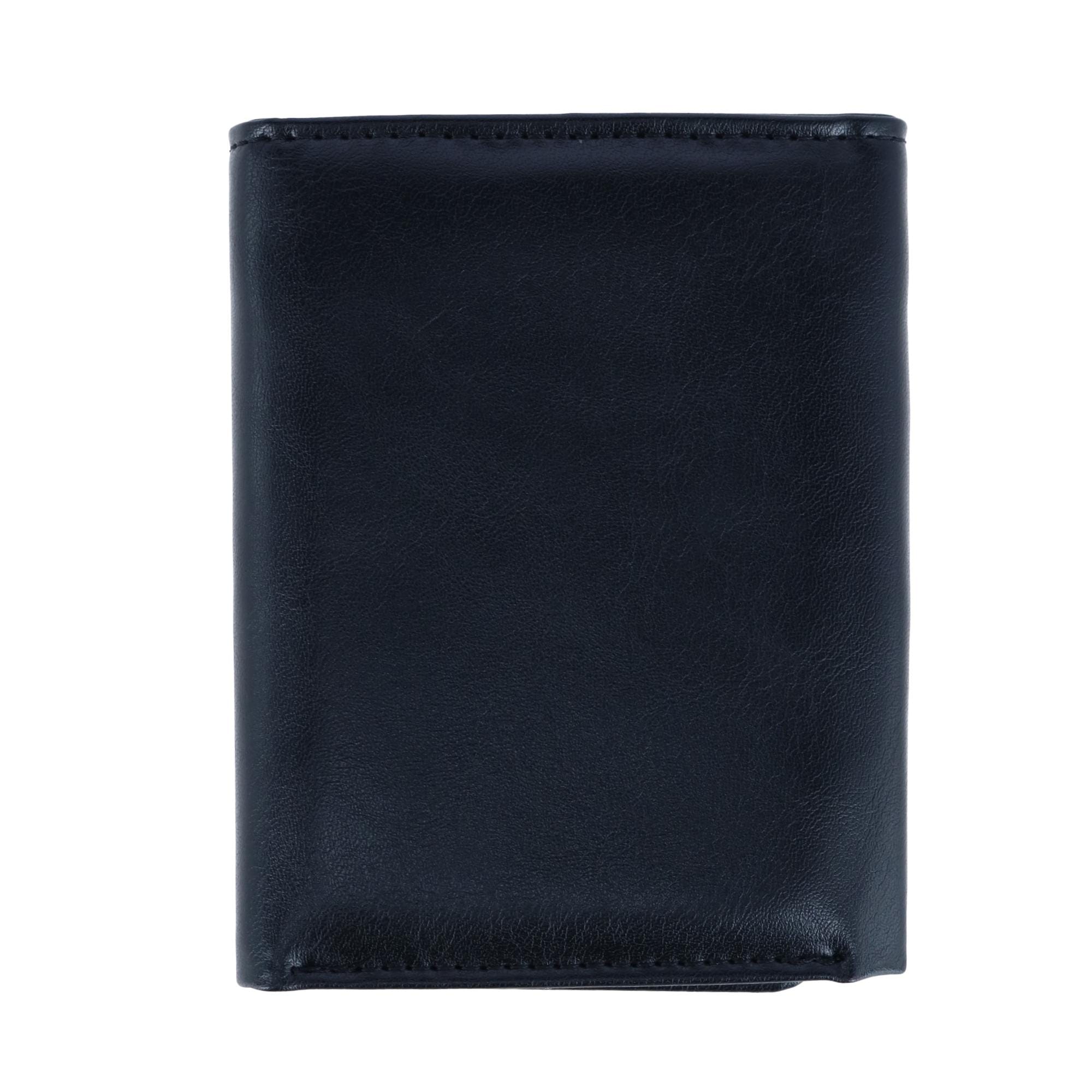 Buxton Men's RFID Distressed Vegan Leather Trifold Wallet - Black