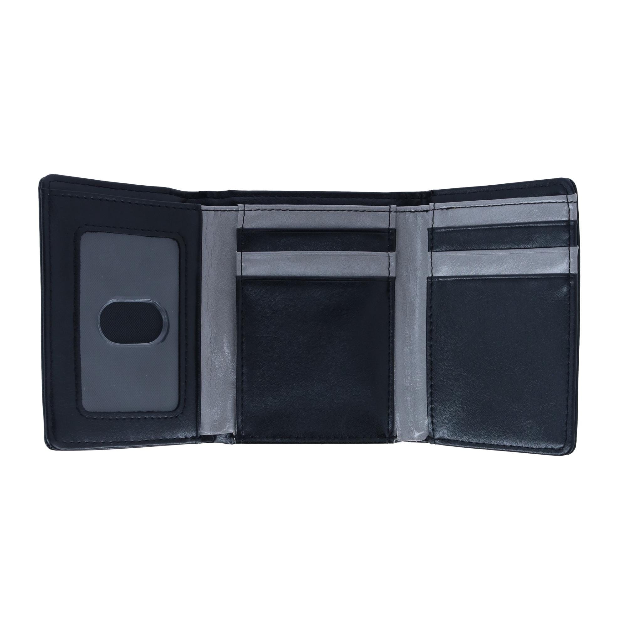 Buxton Men's RFID Distressed Vegan Leather Trifold Wallet - Black