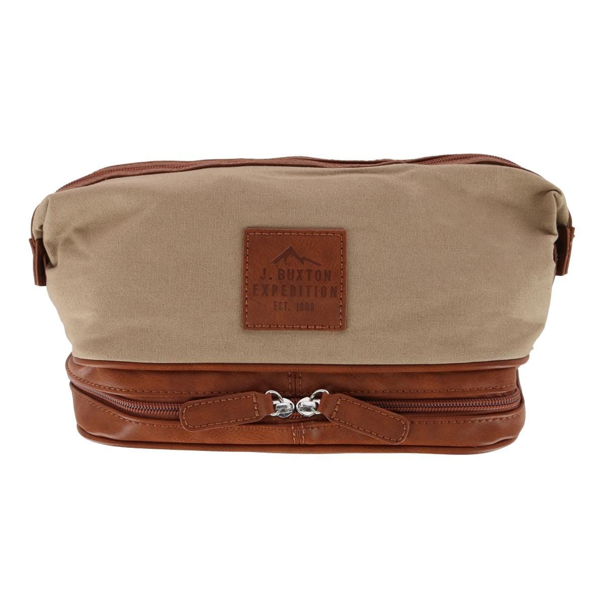 Buxton Epedition II Huntington Gear Bottom Zip Travel Kit - Olive