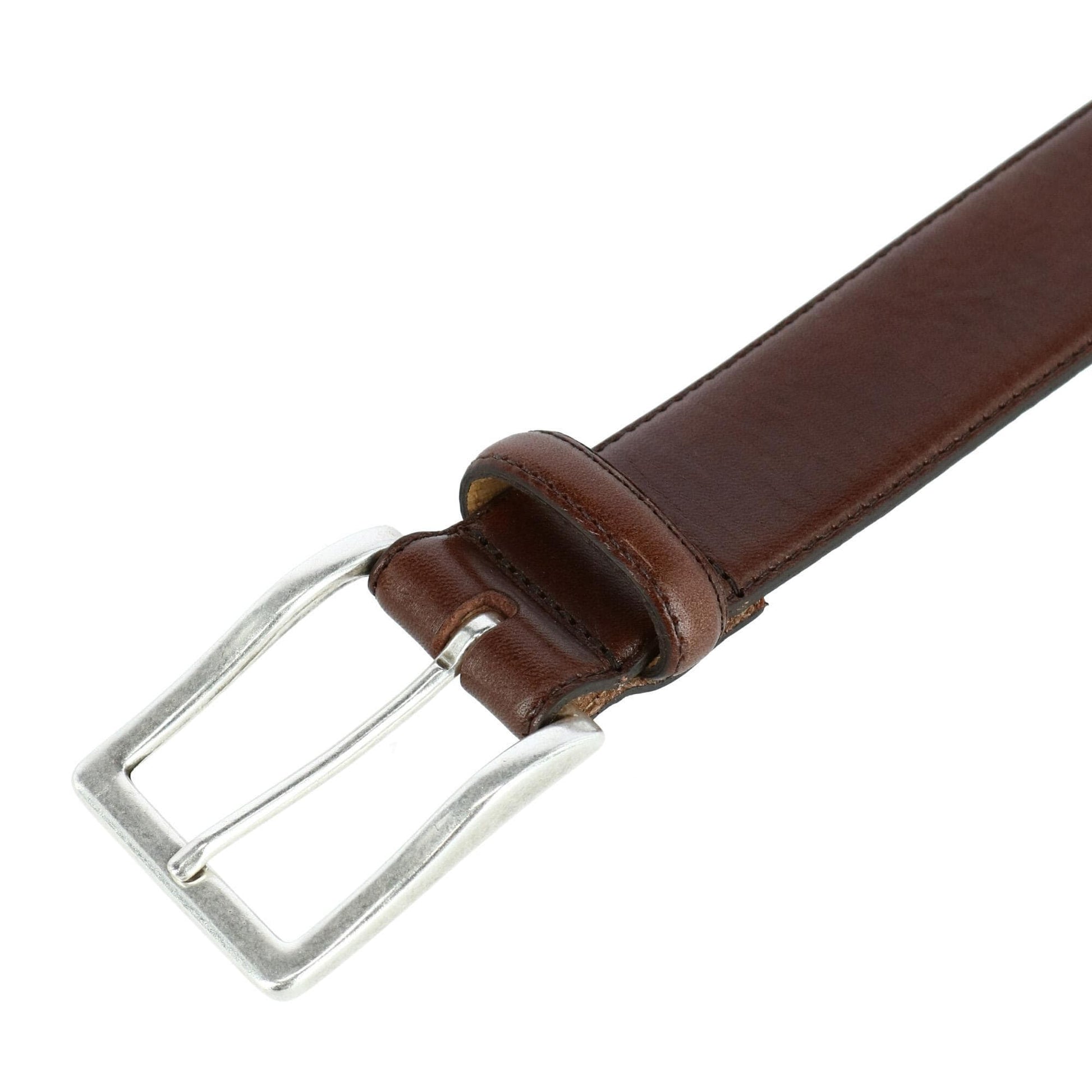 CrookhornDavis Men's Somerset Smooth Calfskin Dress Belt - Brown