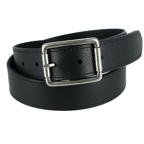 Men's Newcastle Natural Grain Leather Belt with Roller Buckle