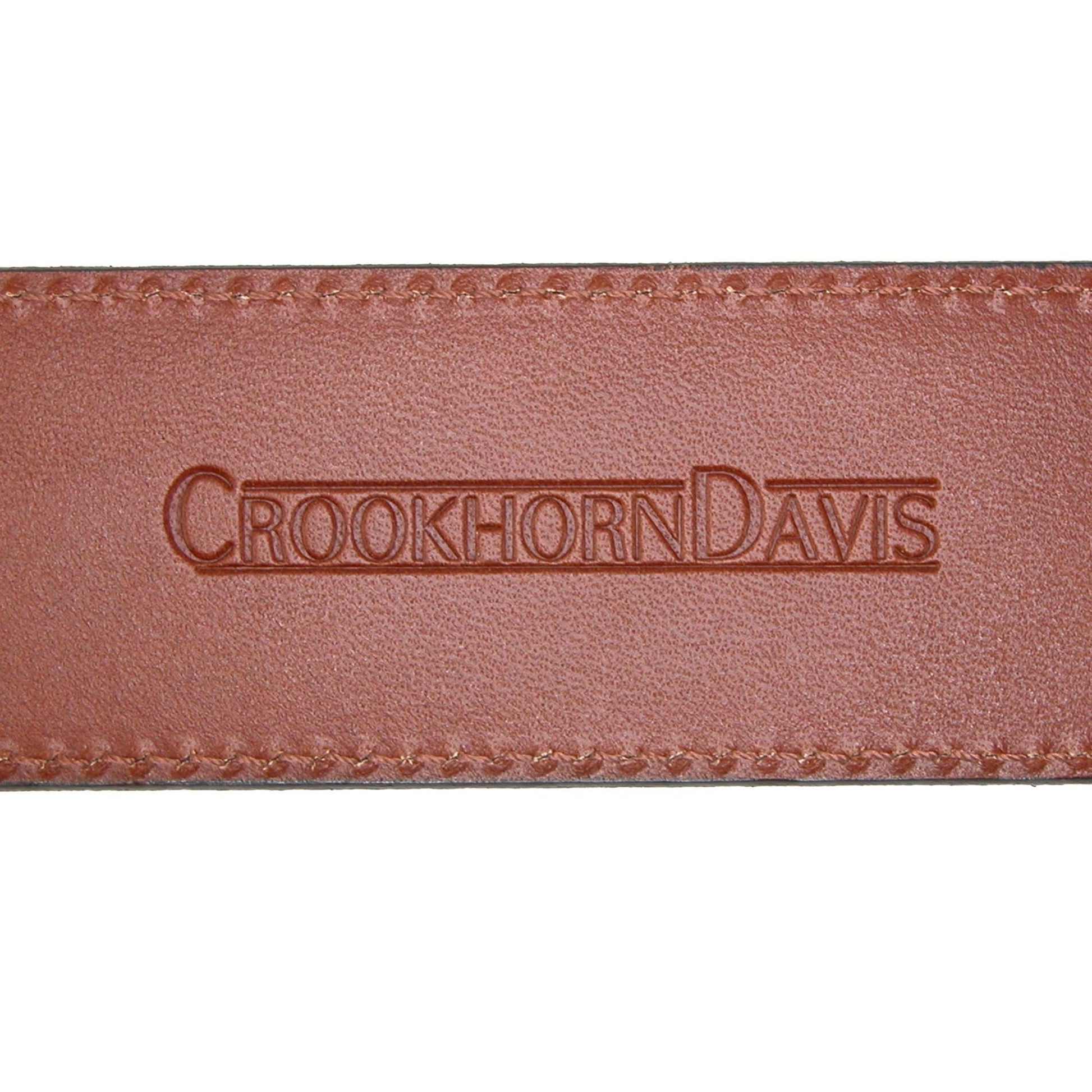 CrookhornDavis Men's Country Polo Bella Croc Print Belt - Dark Brown