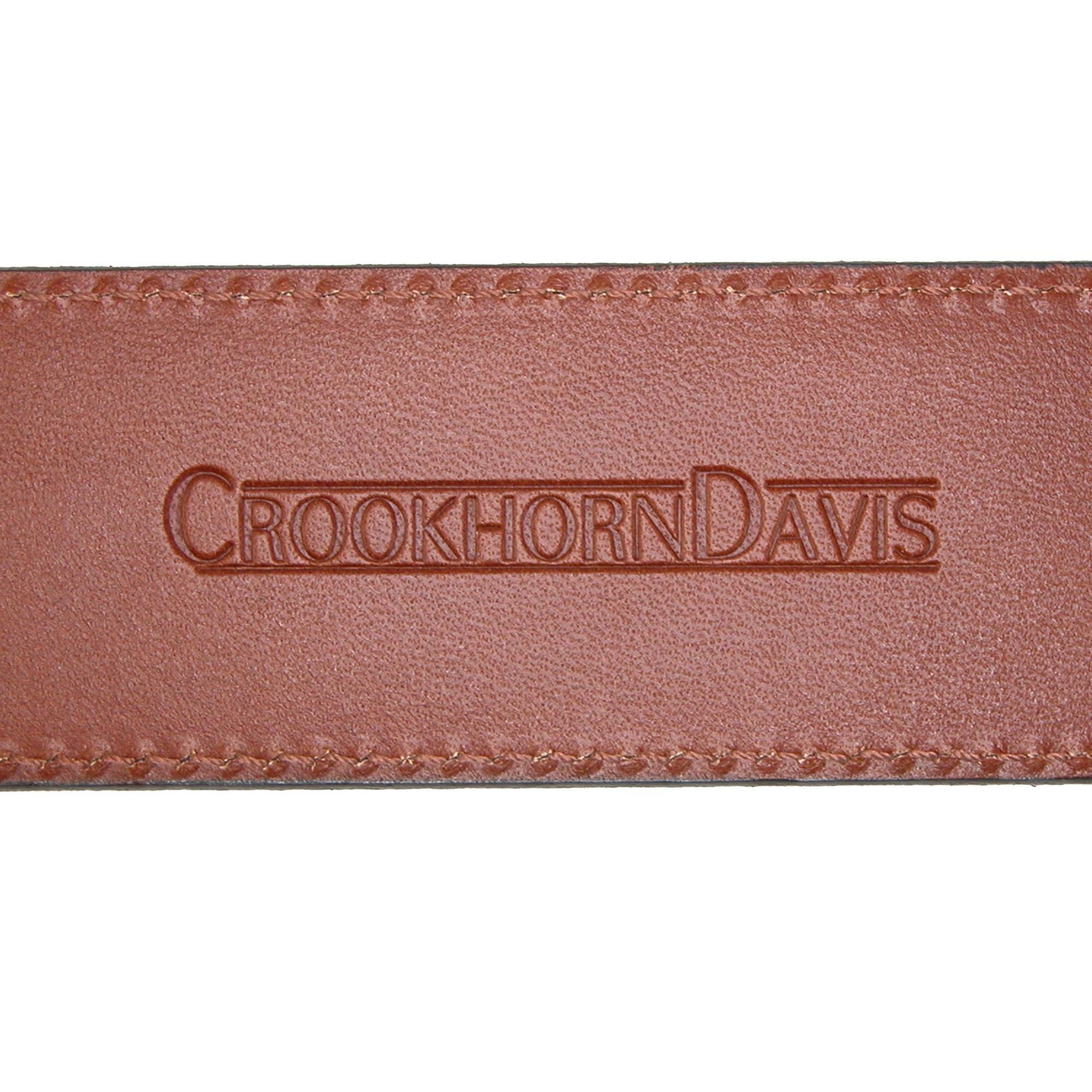CrookhornDavis Men's Country Polo Bella Croc Print Belt - Dark Brown