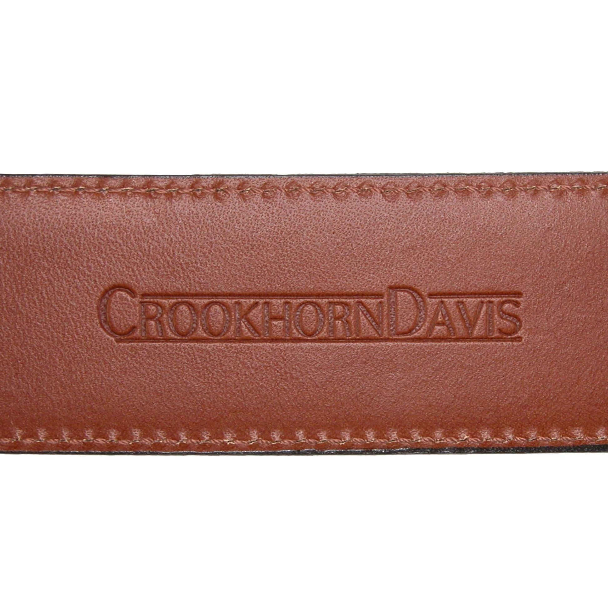 CrookhornDavis Men's Django Turin Tejus Lizard Print Dress Belt - Black