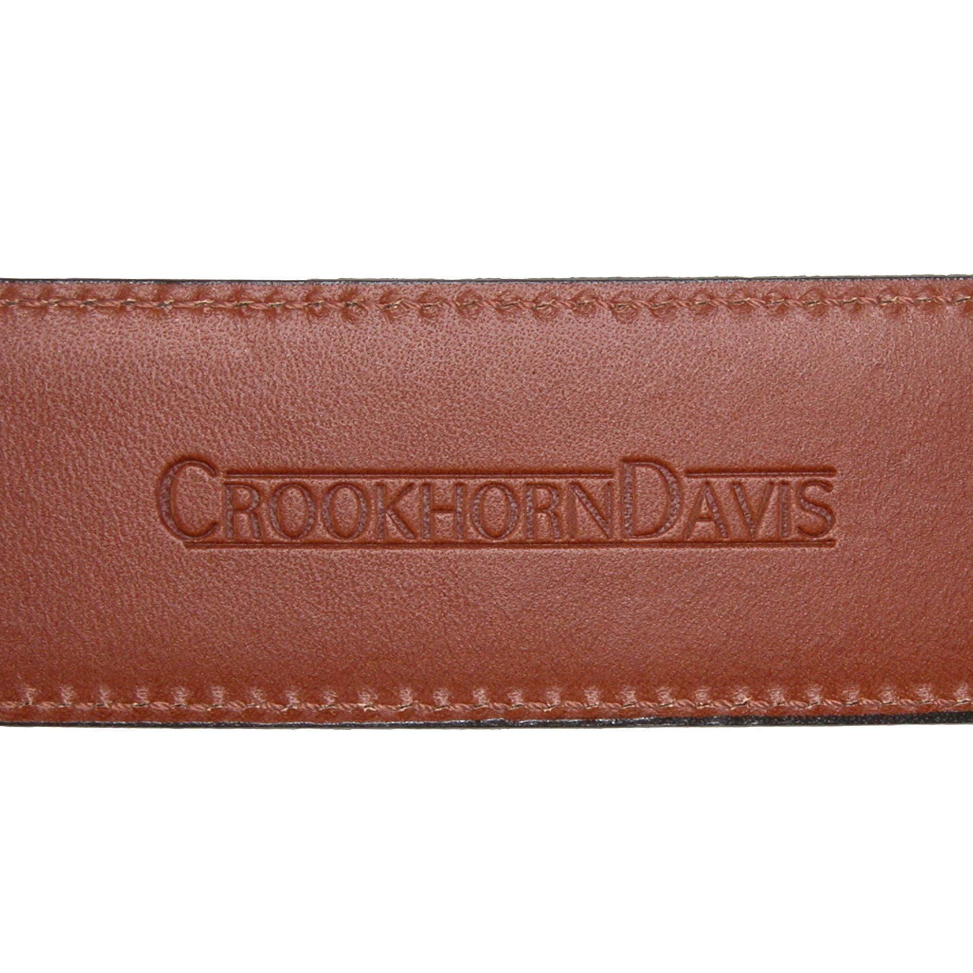 CrookhornDavis Men's Django Turin Tejus Lizard Print Dress Belt - Black