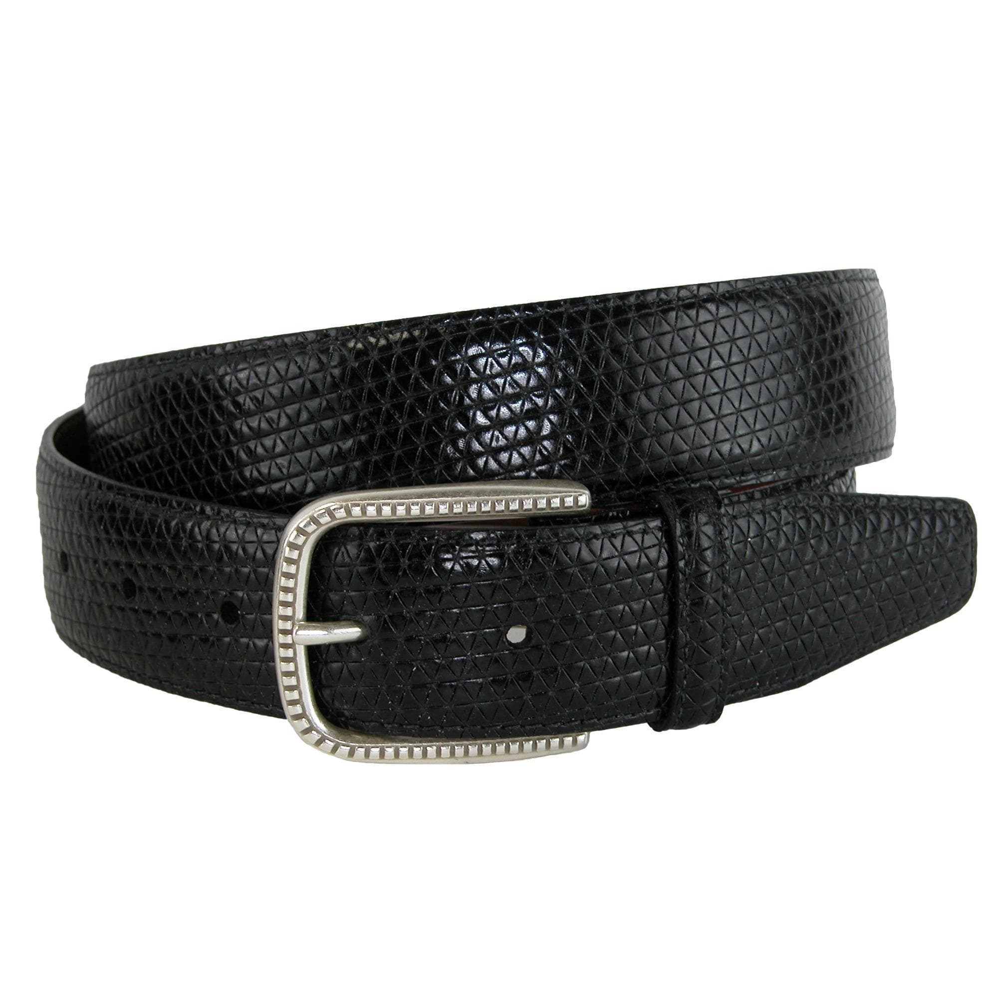 CrookhornDavis Men's Basic Lux Trial Tri-Town Calfskin Dress Belt - Men's Basic Lux Trial Tri-Town Calfskin Dress Belt