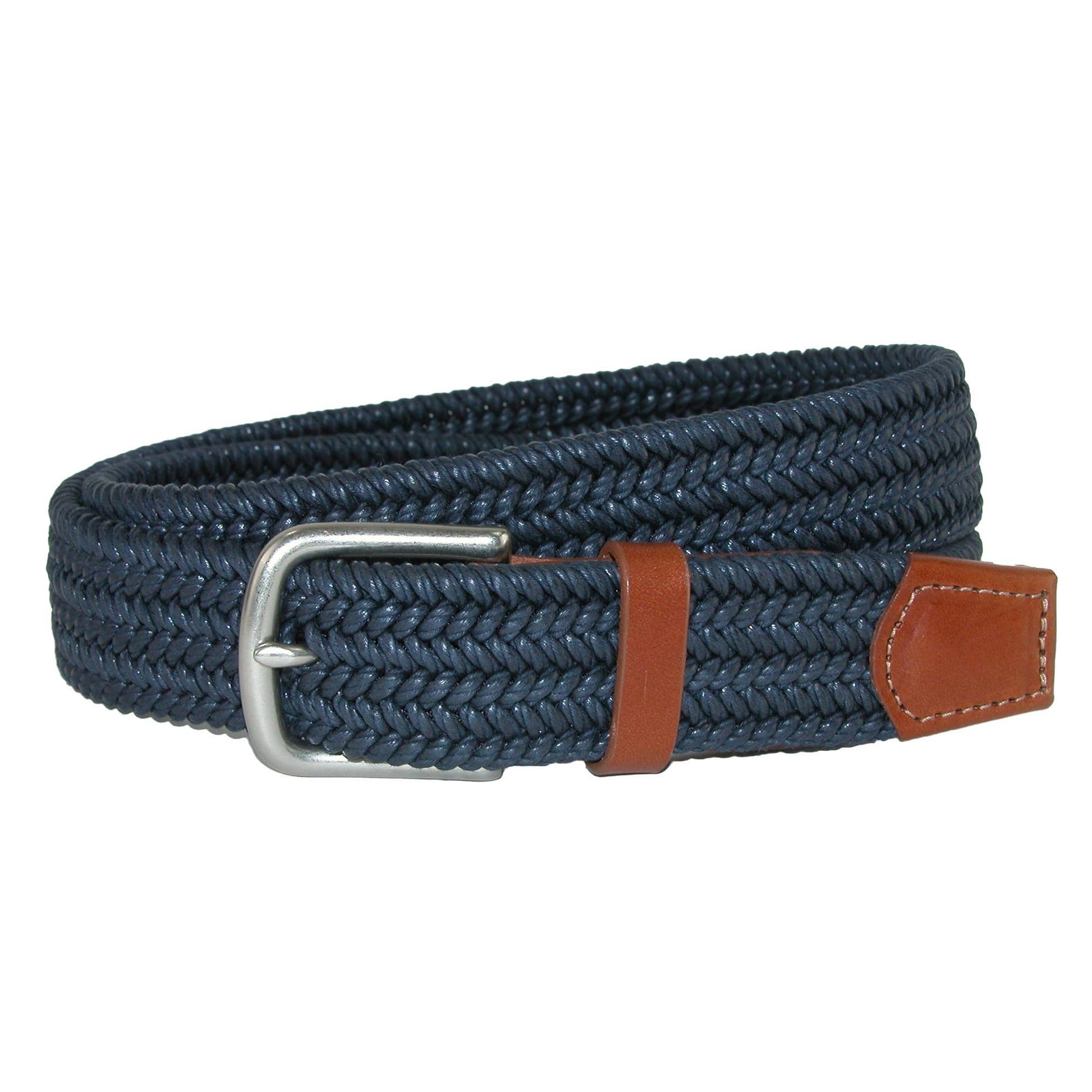 CrookhornDavis Men's Boca Braided Waxed Cotton Stretch Belt