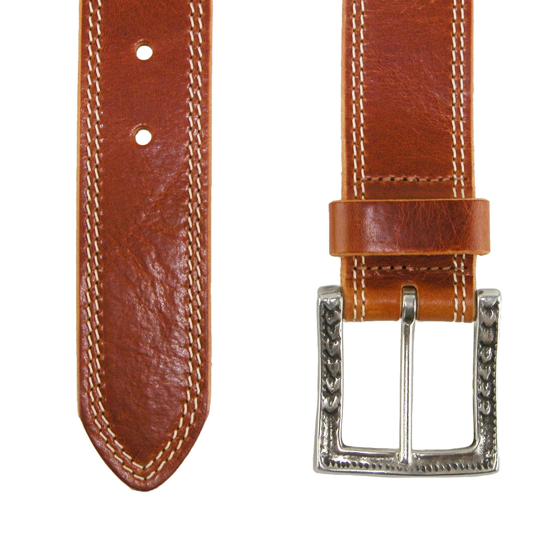 CrookhornDavis Men's Douglas SoHo Casual Pull Up Leather Jean Belt - Tan