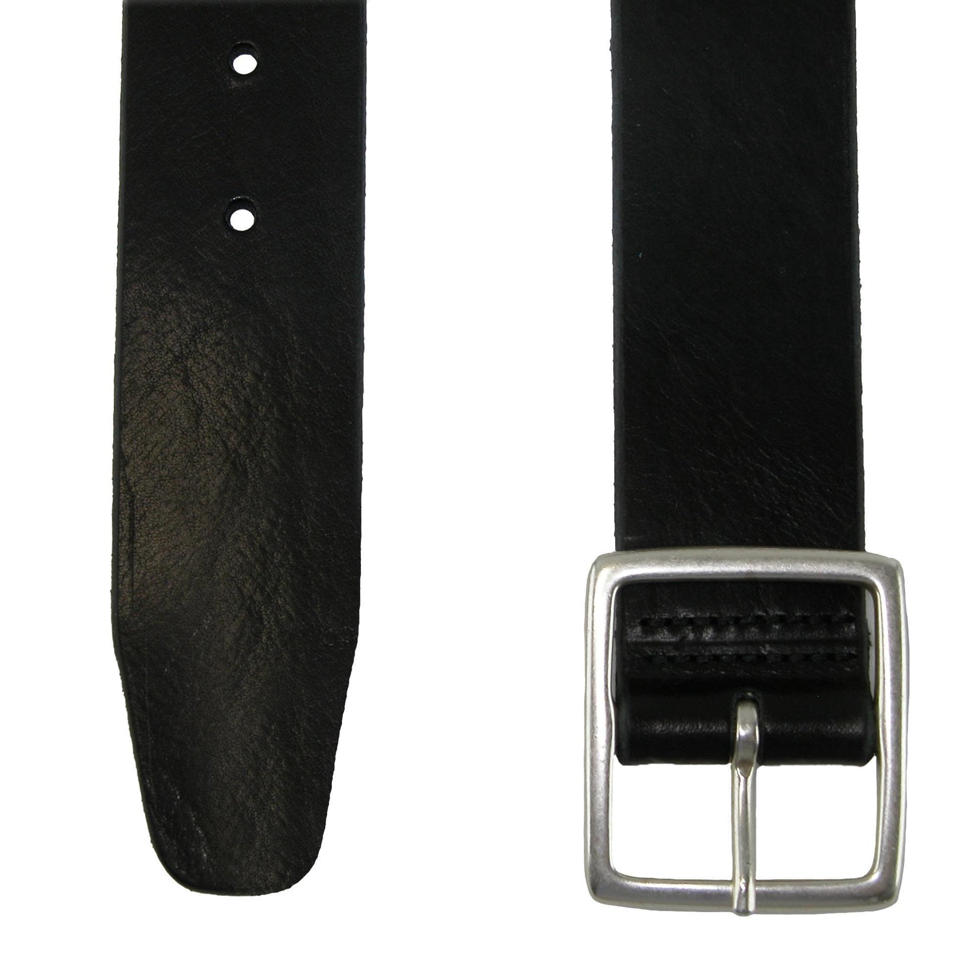 CrookhornDavis Men's Douglas Center Bar Pull Up Casual Leather Jean Belt - Black
