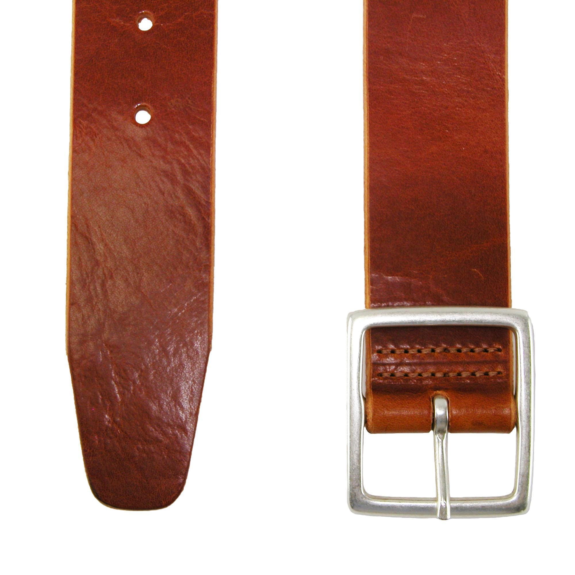 CrookhornDavis Men's Douglas Center Bar Pull Up Casual Leather Jean Belt - Tan