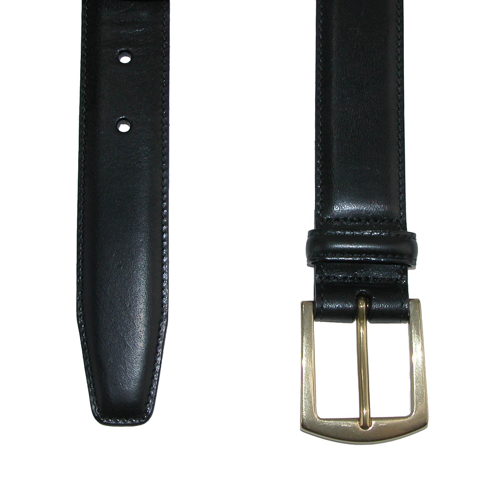 CrookhornDavis Men's Ciga Smooth 32mm Calfskin Leather Dress Belt - Black