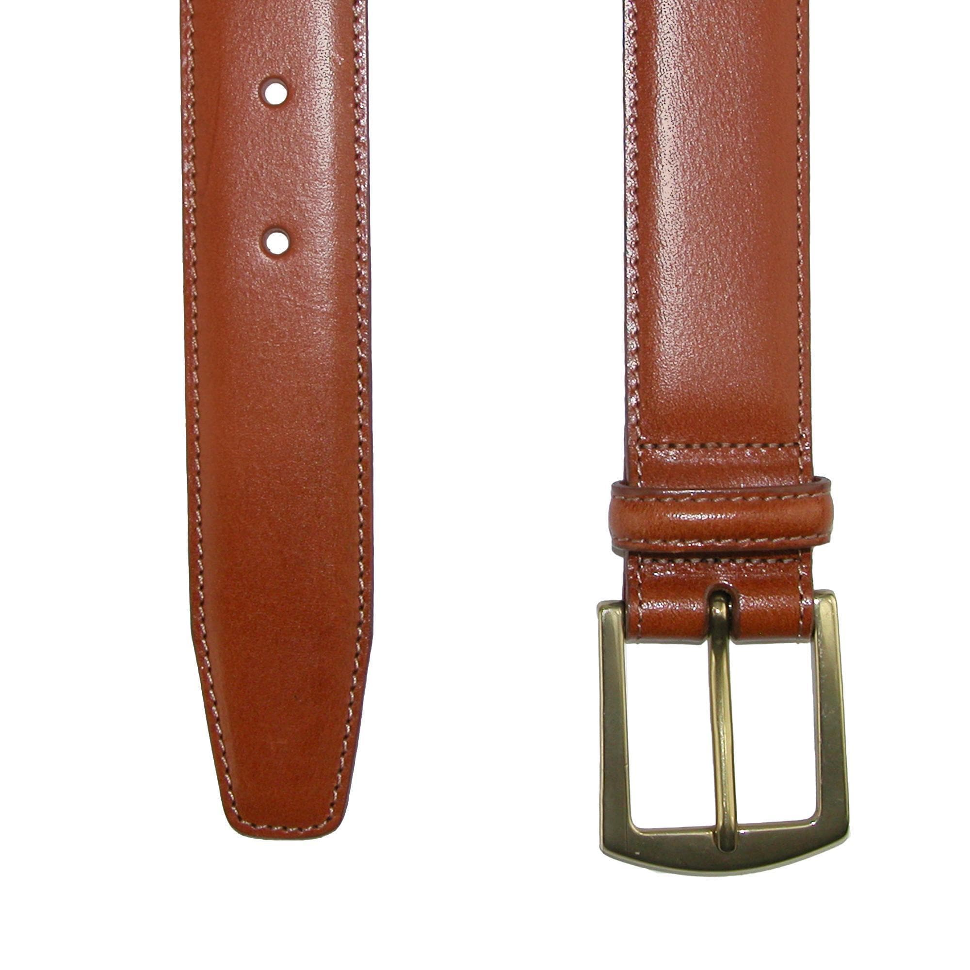 CrookhornDavis Men's Ciga Smooth 32mm Calfskin Leather Dress Belt - Tan