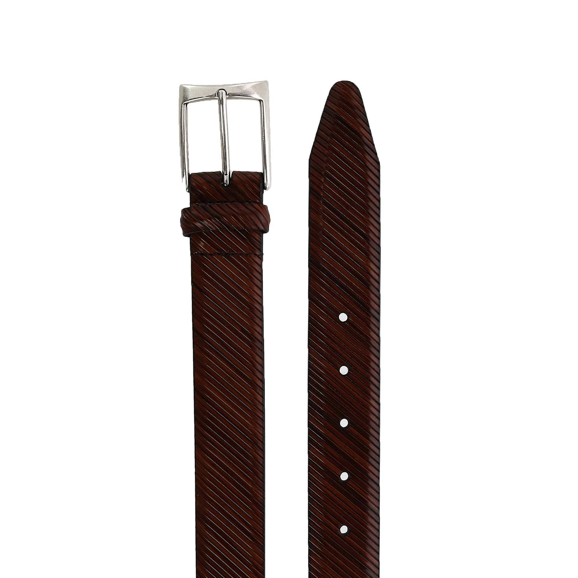 CrookhornDavis Men's The City Boulevard Italian Calfskin Leather Belt - Cognac