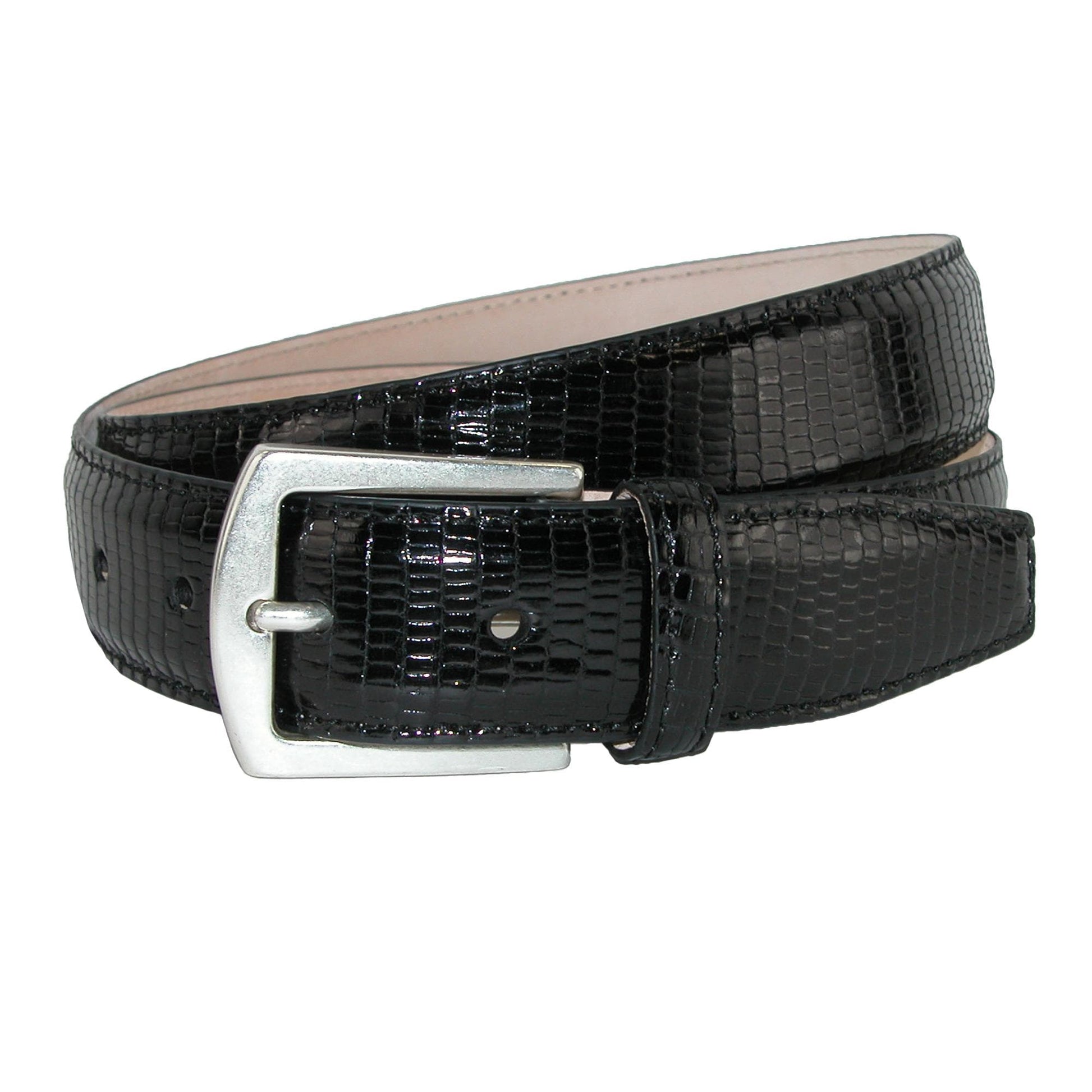 CrookhornDavis Men's Tejus Lizard 32mm Belt - Black