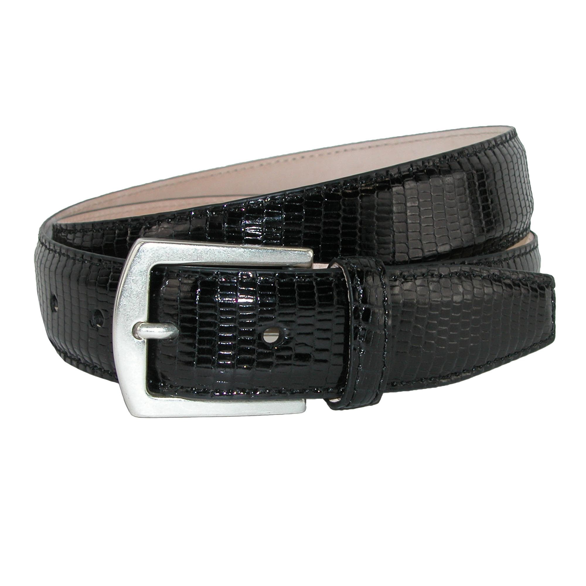 CrookhornDavis Men's Tejus Lizard 32mm Belt - Black