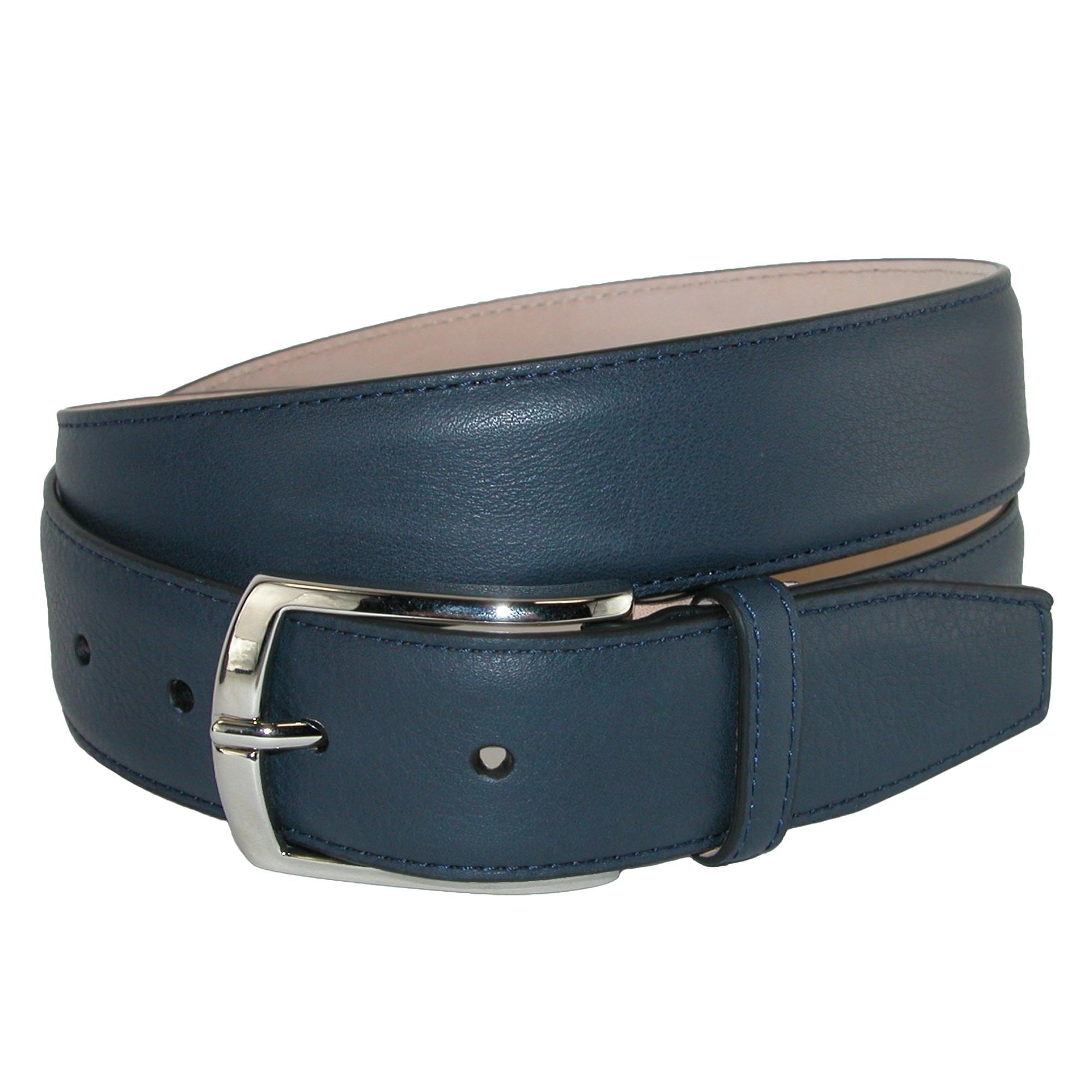 CrookhornDavis Men's Borgo Boxcalf Dress Belt with Solid Brass Buckle - Men's Borgo Boxcalf Dress Belt with Solid Brass Buckle
