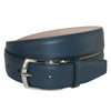 CrookhornDavis Siena Suede Calfskin Dress Belt | Solid Brass Buckle | Made In Italy | Cognac, Black, Dark Brown