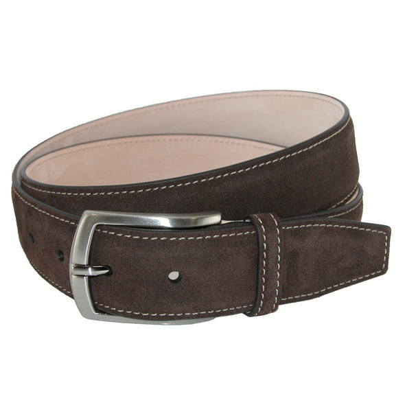 Men's Monza Suede Belt with Contrast Stitch