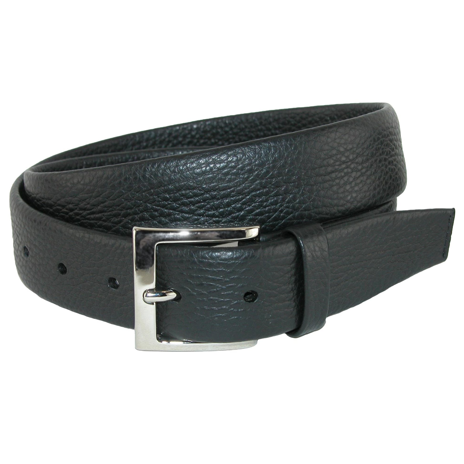 CrookhornDavis Men's Parma Buttercalf Grain Tubular Leather Dress Belt - Men's Parma Buttercalf Grain Tubular Leather Dress Belt