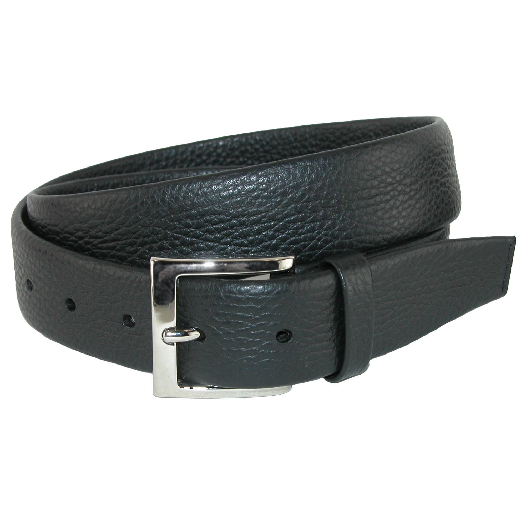CrookhornDavis Men's Parma Buttercalf Grain Tubular Leather Dress Belt - Men's Parma Buttercalf Grain Tubular Leather Dress Belt