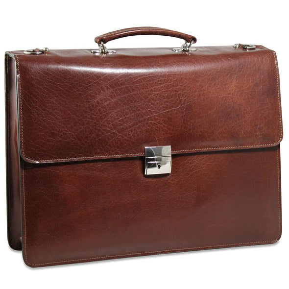 Men's Hand Stained Vegetable Tanned Italian Leather Briefcase