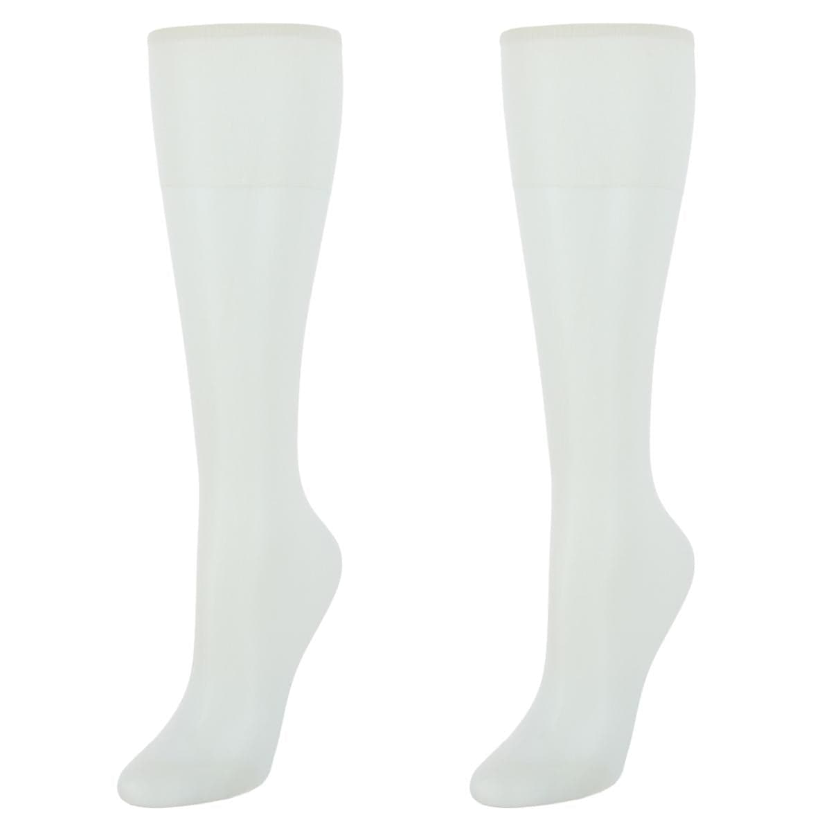 Hanes Women's Silk Reflections Sheer Knee Highs Reinforced Toe (2 Pack) - Pearl