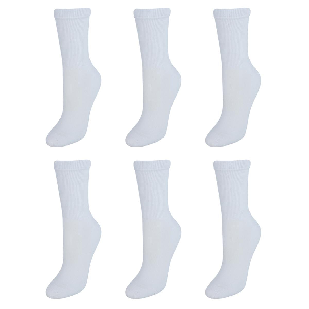 Hanes Women's Ultimate Crew Socks (6 Pack) - White