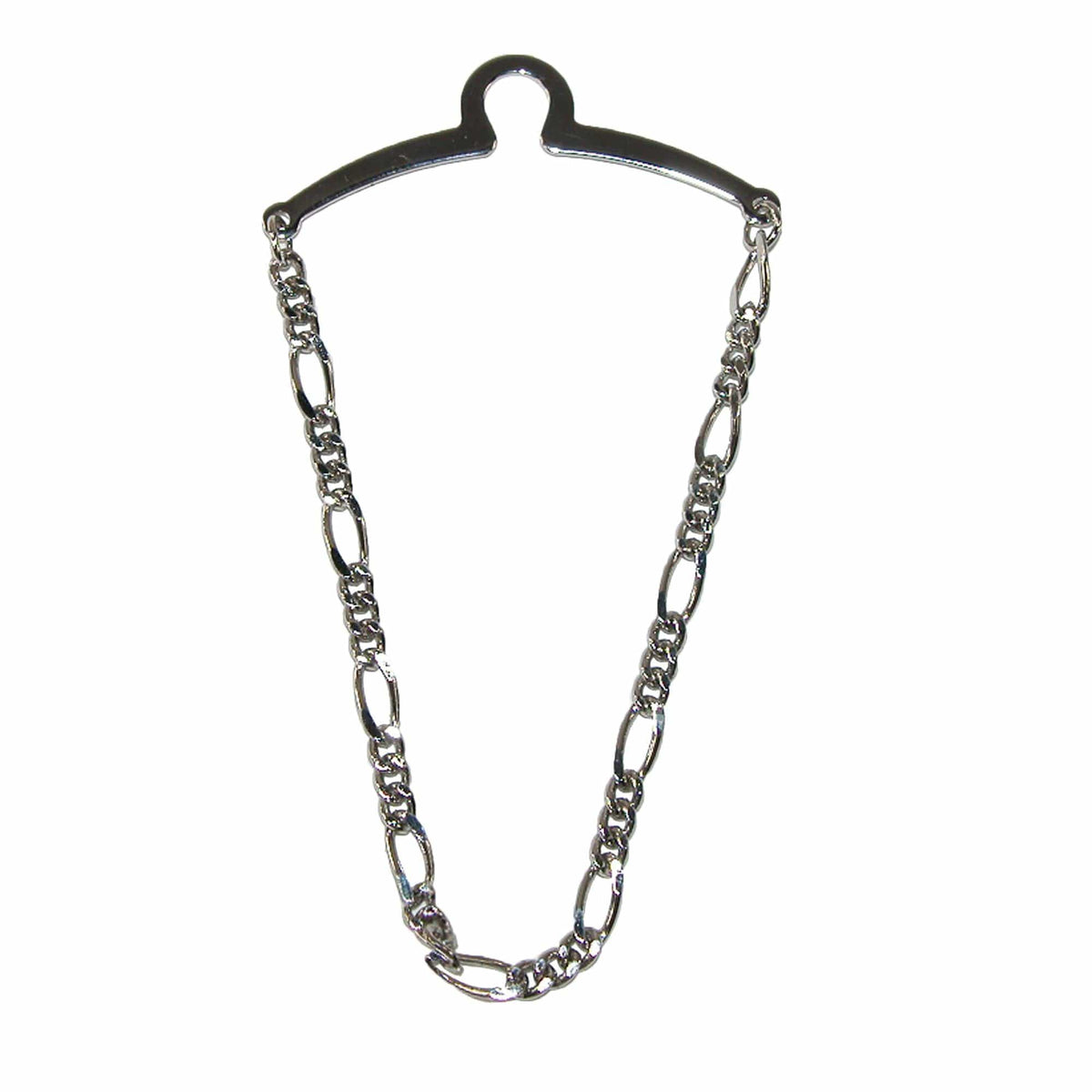 Competition Inc. Men's Figaro Style Link Tie Chain - Silver