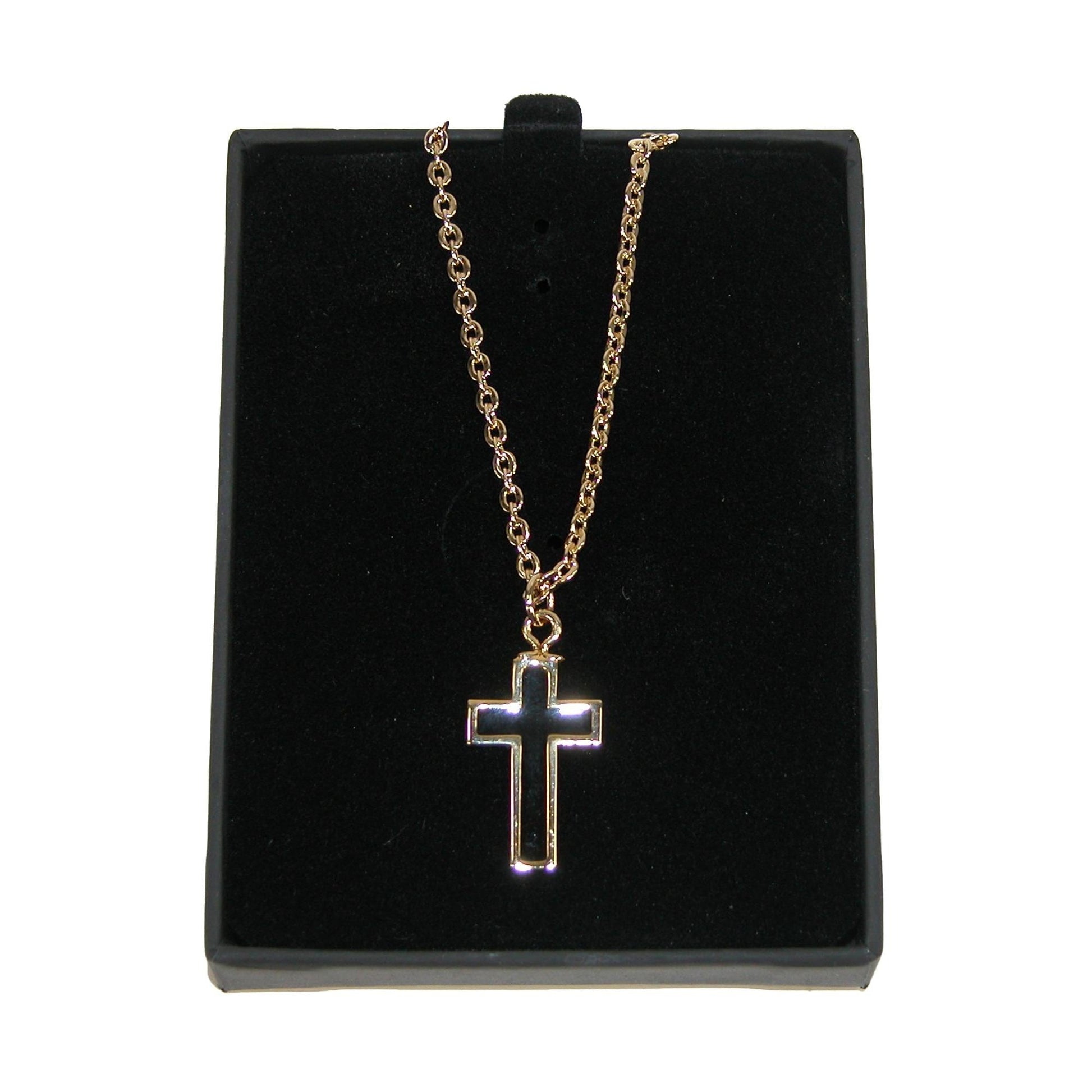 Competition Inc. Men's Cross Pendant Tie Chain - Gold