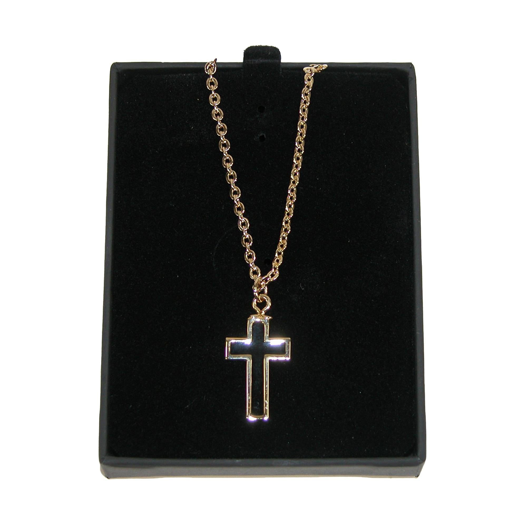 Competition Inc. Men's Cross Pendant Tie Chain - Gold