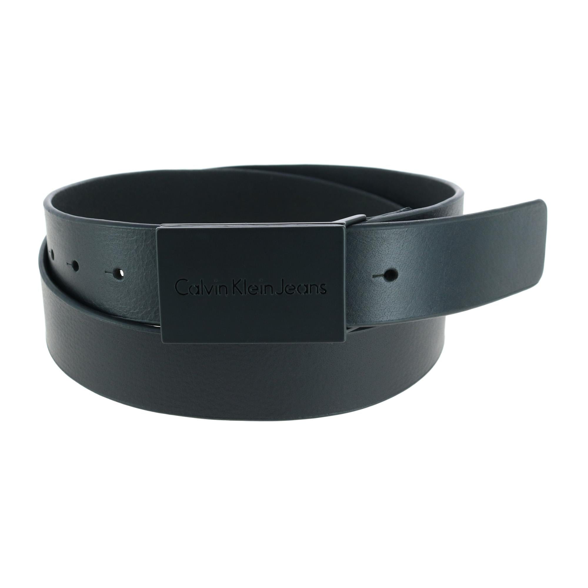 Levi's Leather Men's Belt with Plaque Buckle - Black