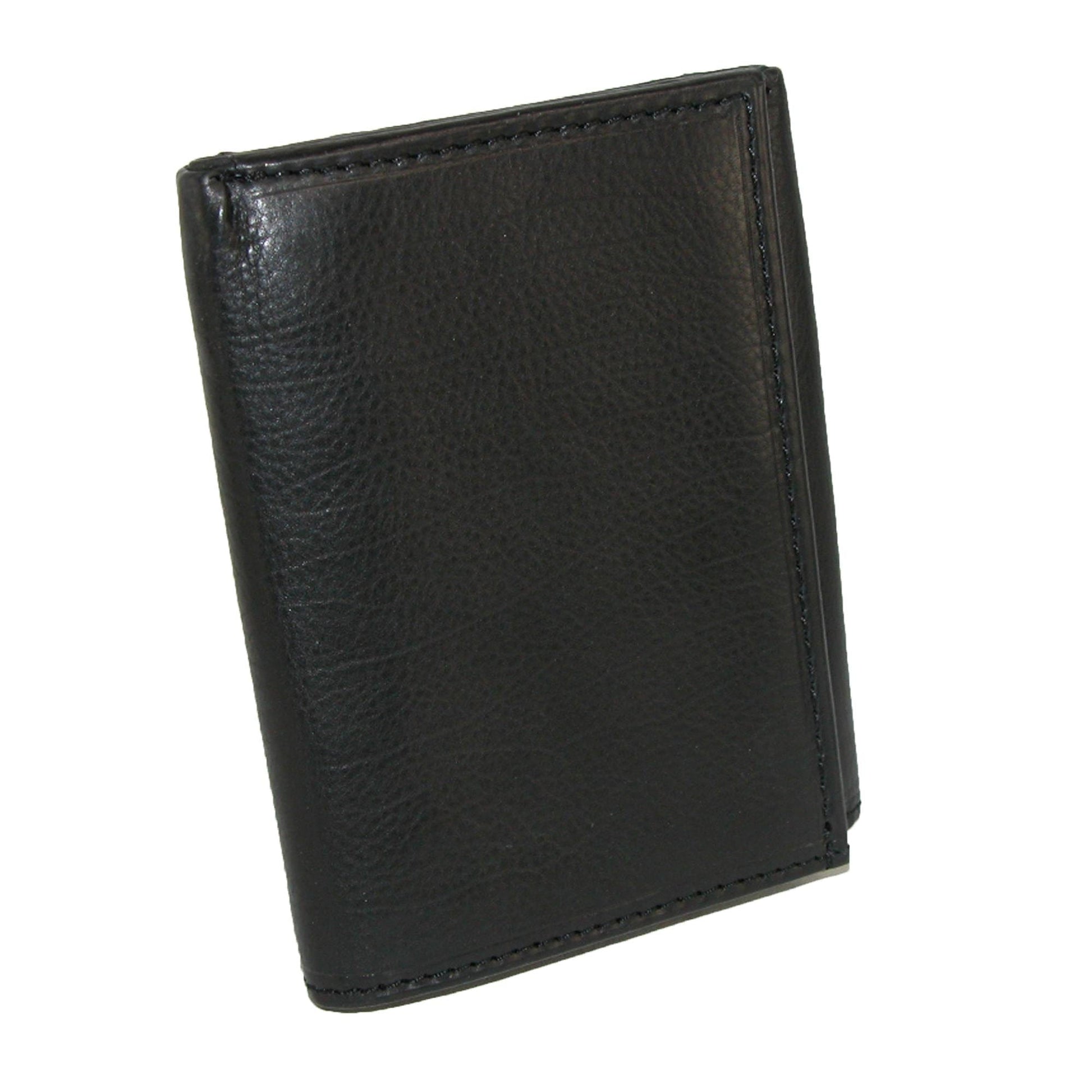 Paul & Taylor Men's Leather Badge Holder Trifold Wallet - Men's Leather Badge Holder Trifold Wallet