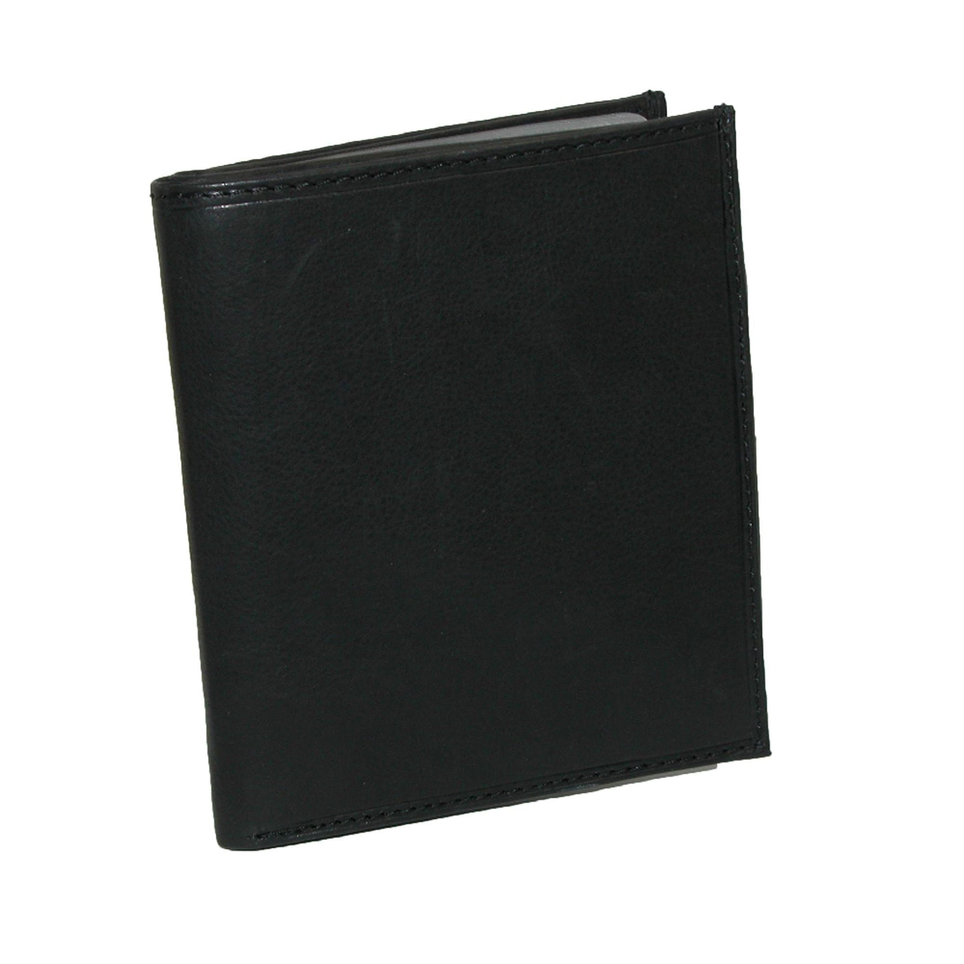 Paul & Taylor Men's Leather Deluxe Hipster Bifold Wallet - Black