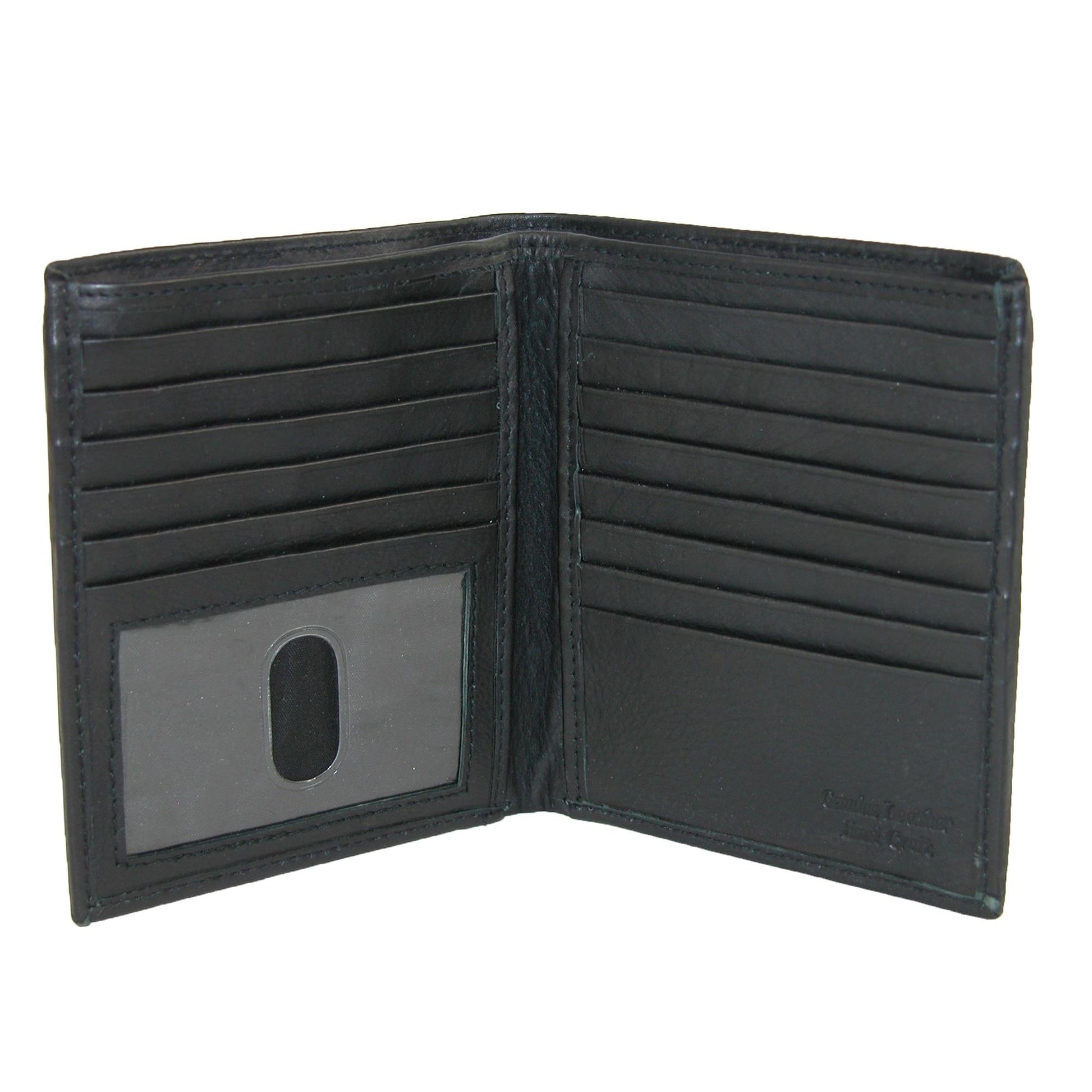 Paul & Taylor Men's Leather Deluxe Hipster Bifold Wallet - Black