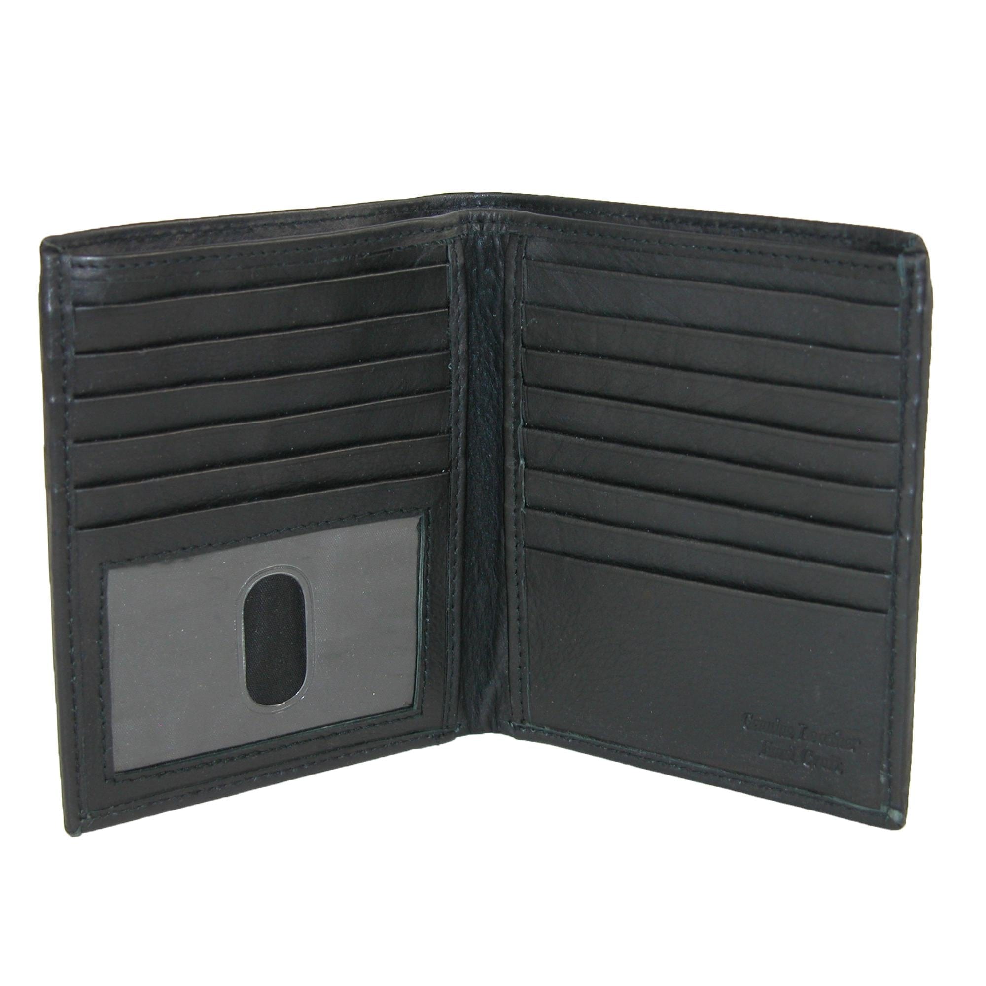 Paul & Taylor Men's Leather Deluxe Hipster Bifold Wallet - Black