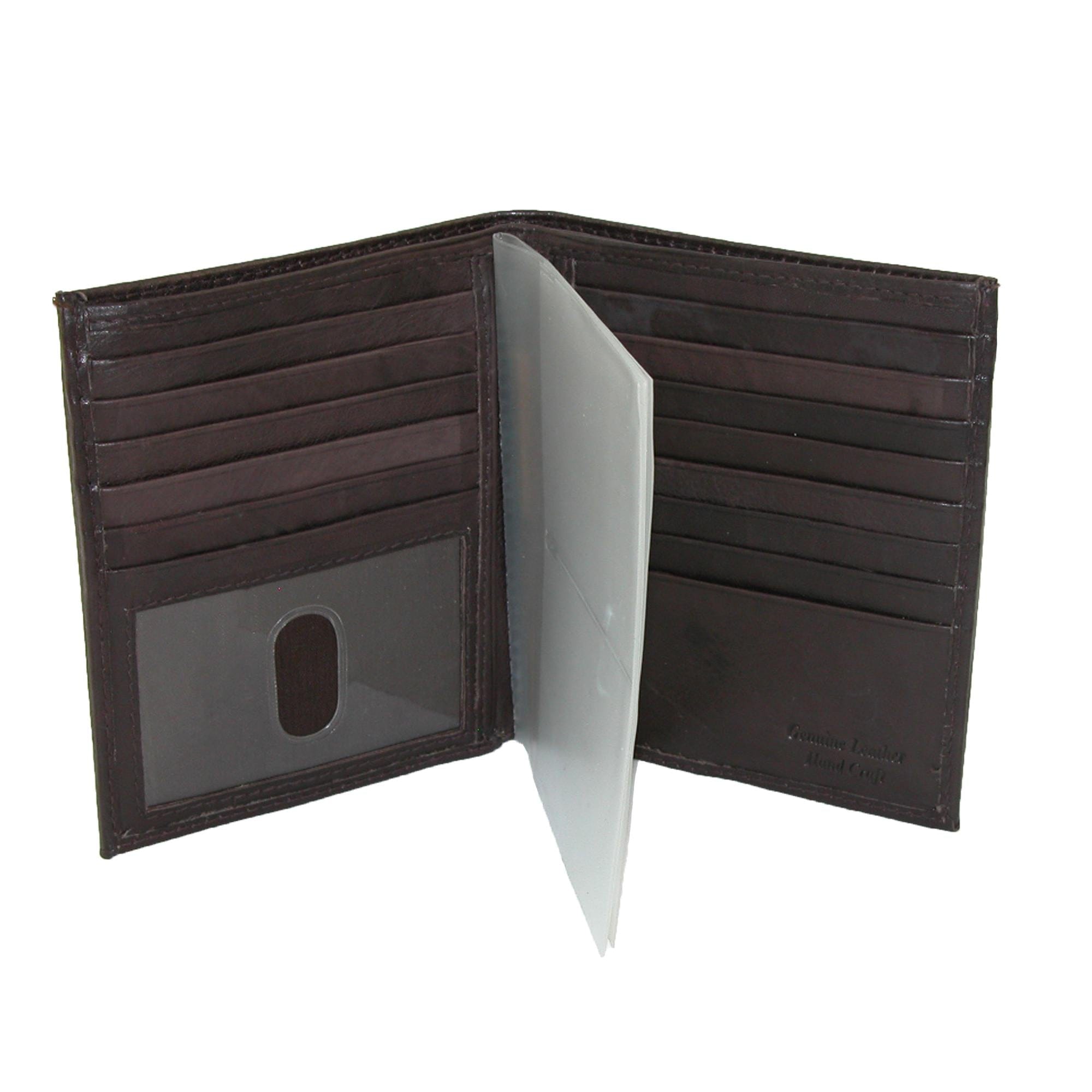 Paul & Taylor Men's Leather Deluxe Hipster Bifold Wallet - Brown