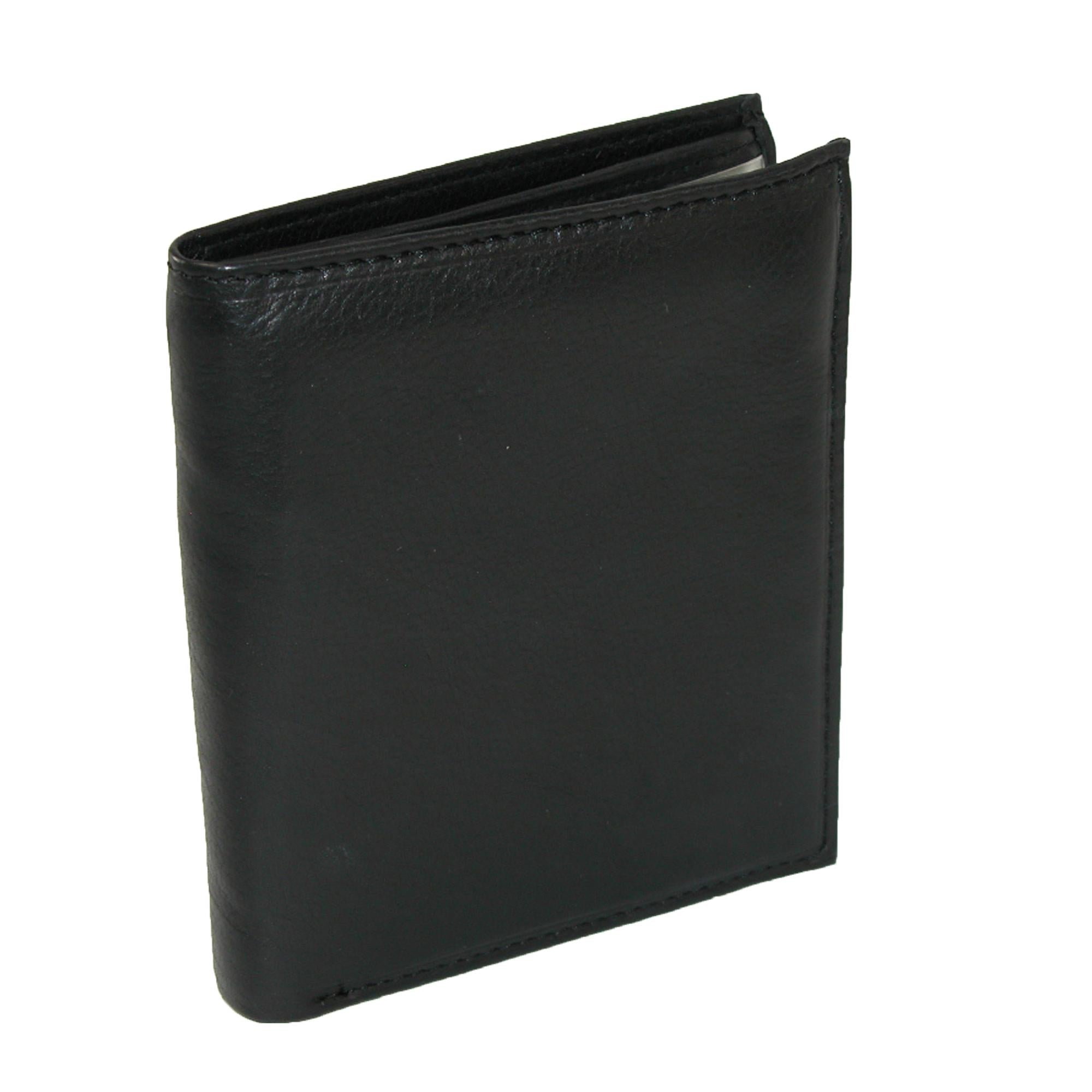 Paul & Taylor Men's Leather Large Hipster Wallet - Black