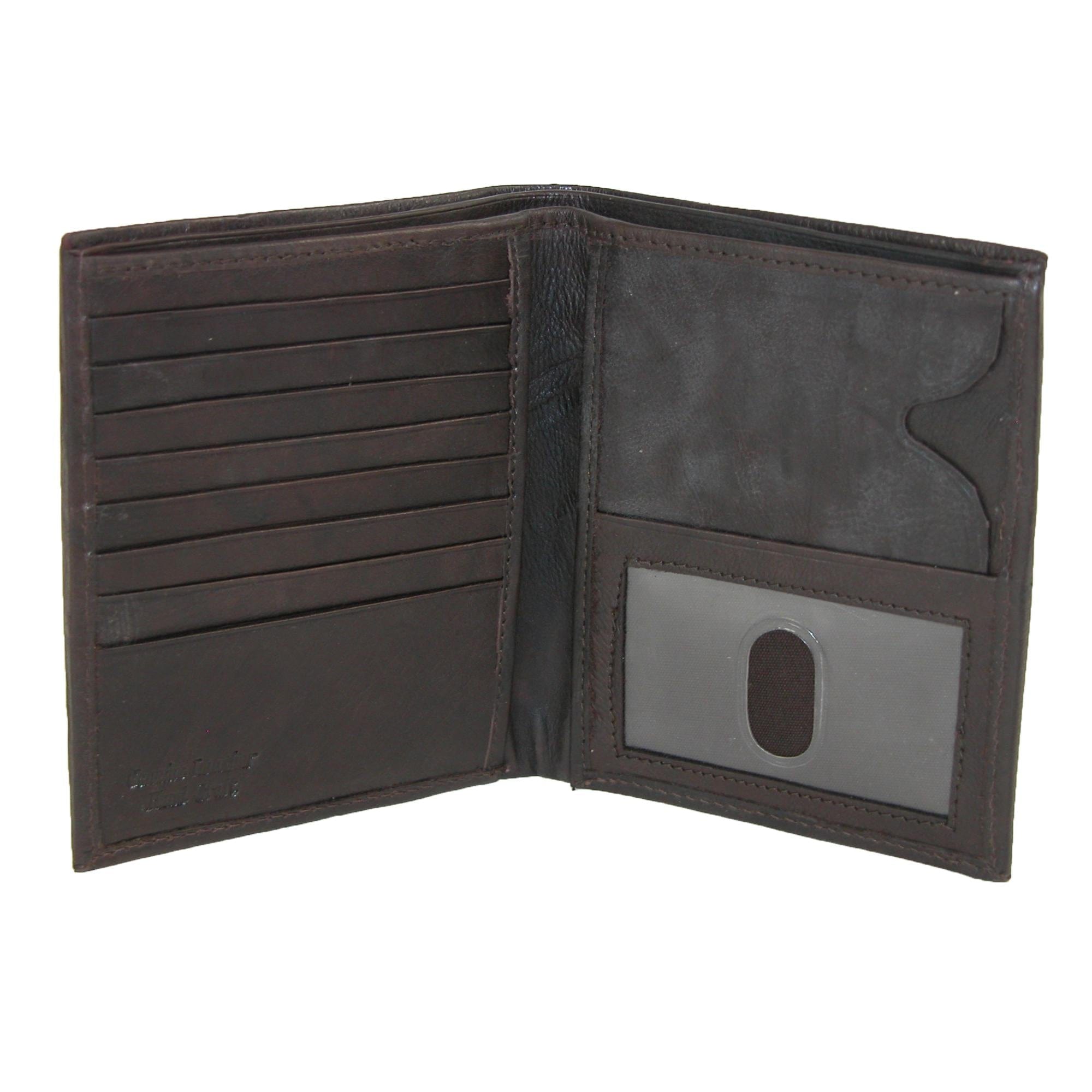 Paul & Taylor Men's Leather Large Hipster Wallet - Brown