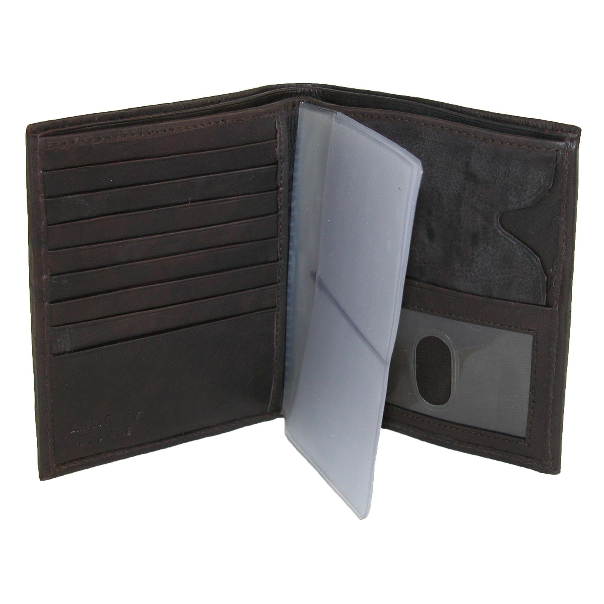 Paul & Taylor Men's Leather Large Hipster Wallet - Brown