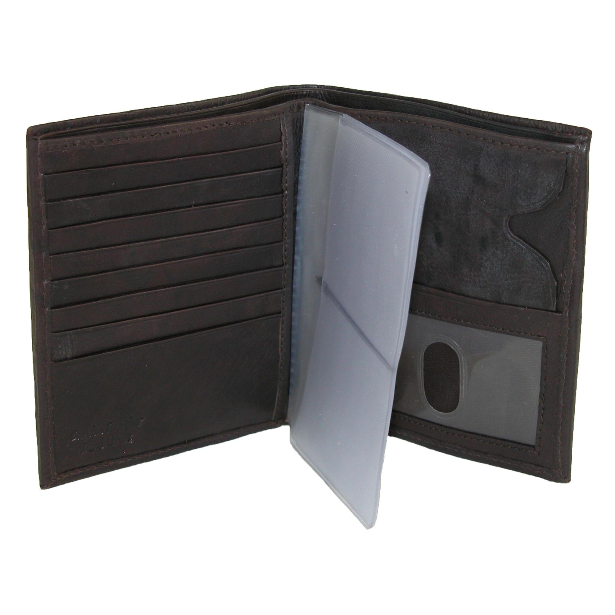 Paul & Taylor Men's Leather Large Hipster Wallet - Brown