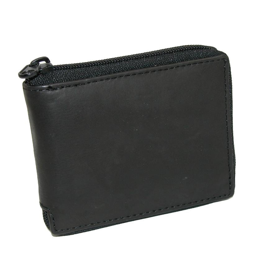 Paul & Taylor Men's Leather Zippered Bifold Wallet - Men's Leather Zippered Bifold Wallet