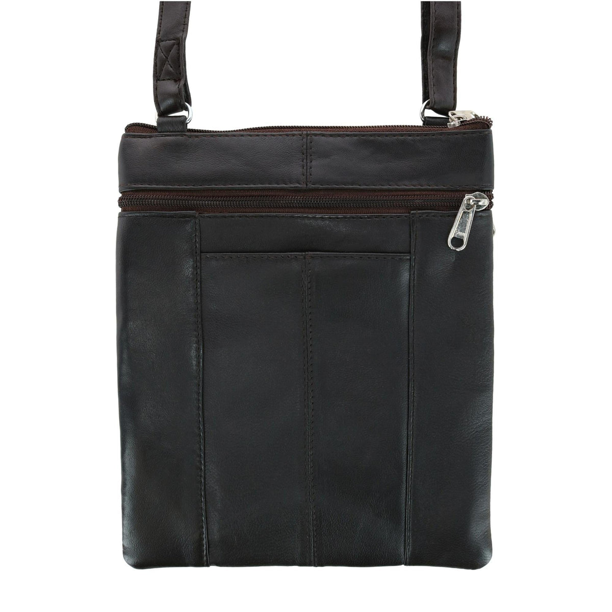 London Stitch Women's Leather Phone Pocket Crossbody Handbag - Brown