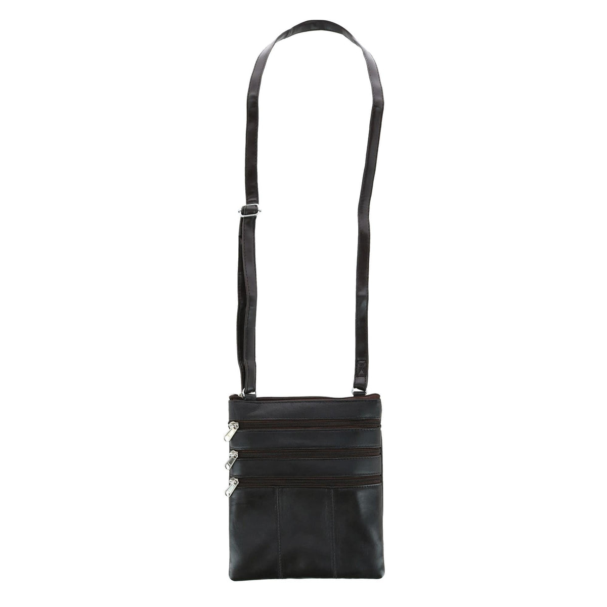 London Stitch Women's Leather Phone Pocket Crossbody Handbag - Brown