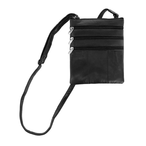 Women's Leather Phone Pocket Crossbody Handbag