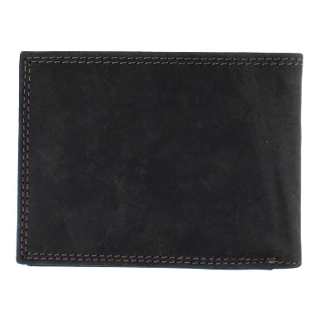 CTM® Men's Leather RFID Bifold Wallet - Charcoal
