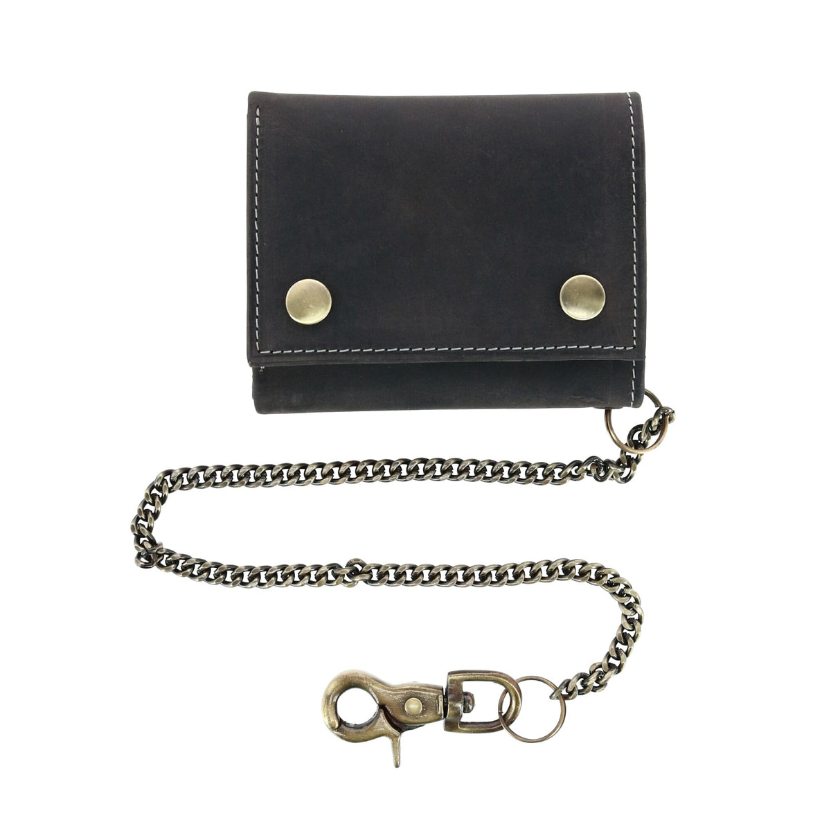 CTM® Men's RFID Hunter Leather Chain Wallet