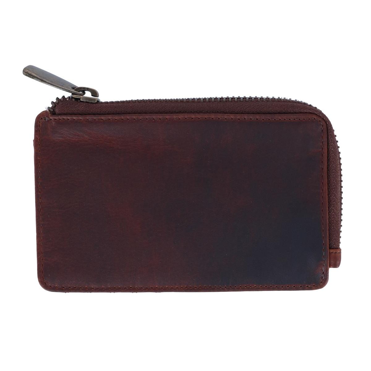 Paul & Taylor Men's Leather Zippered Side Front Pocket Wallet - Brown